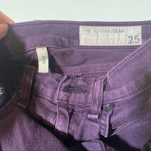 Rag & Bone Purple Skinny Jeans Size 25 - Picture 5 of 7
